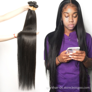 10A 4 Bundles 28 30 inches Brazilian Straight Human Hair Bundles Cheap Natural Color Remy Cuticle Aligned Human Hair Weave